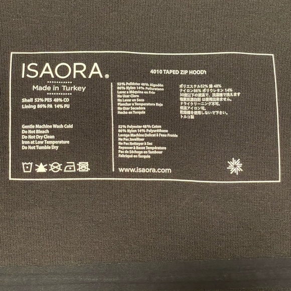 Isaora Taped Seam Hoodie Black on Black Men’s M - Picture 13 of 13